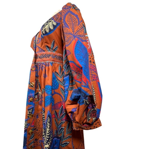 FARM Rio Orange and Blue Maxi Dress - Picture 12 of 12